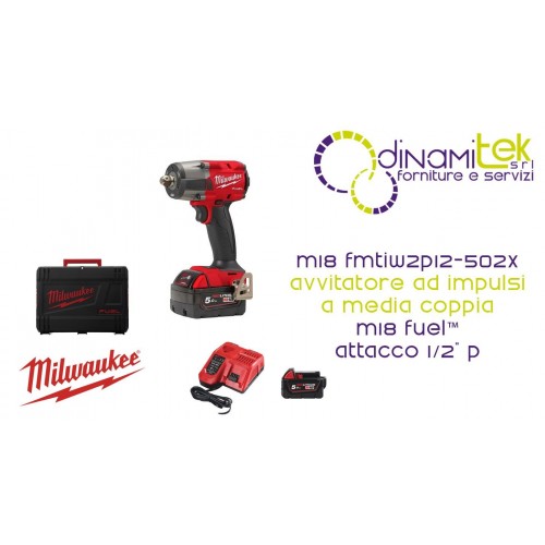 LLAVE DE IMPACTO DE PAR MEDIO M18 FUEL DE 1/2&QUOT; P | 745 NM | 152 MM | 4933478453 Dinamitek 1