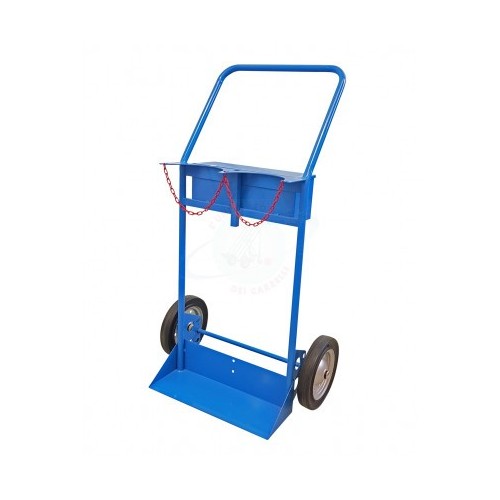 TWO-SEATER GAS CYLINDER HOLDER 40/50 LT RUBBER WHEELS Ø 300 WITH CASE ART014C.01 Dinamitek 2