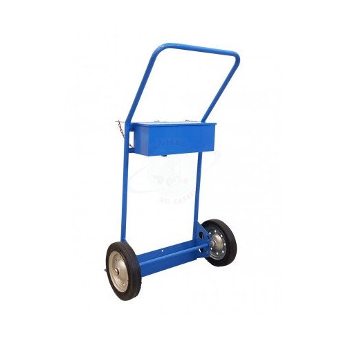 TWO-SEATER GAS CYLINDER HOLDER 40/50 LT RUBBER WHEELS Ø 300 WITH CASE ART014C.01 Dinamitek 4