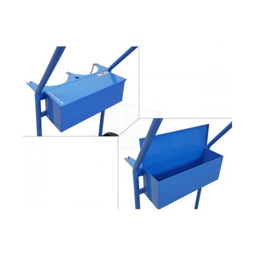 TWO-SEATER GAS CYLINDER HOLDER 40/50 LT RUBBER WHEELS Ø 300 WITH CASE ART014C.01 Dinamitek 5