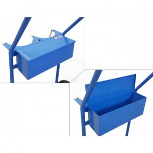 TWO-SEATER GAS CYLINDER HOLDER 40/50 LT RUBBER WHEELS Ø 300 WITH CASE ART014C.01 Dinamitek 5