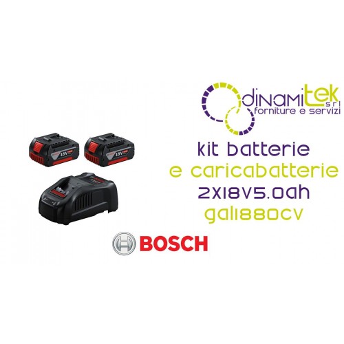 KIT BATTERIE ET CHARGEUR 1.600.A00.B8J GBA+GAL 2X18V5.0AH+GAL1880CV BOSCH