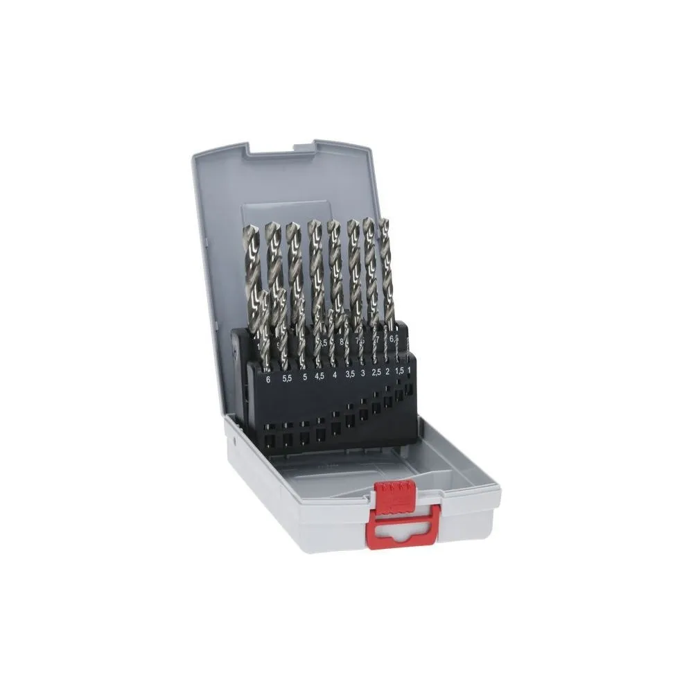 JUEGO DE BROCAS PROFESIONALES PARA METAL BOSCH PROBOX 1-10 MM (HSS-G, 19 PIEZAS) Dinamitek 2