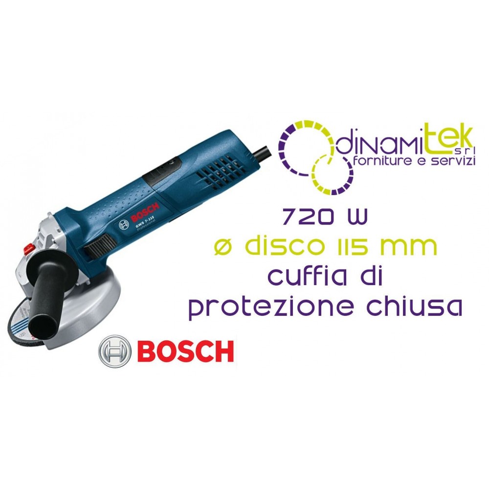 GWS 7-115 PROFESSIONAL - 720W WINKELSCHLEIFER Ø 115 MM () 0.601.388.107 BOSCH Dinamitek 1