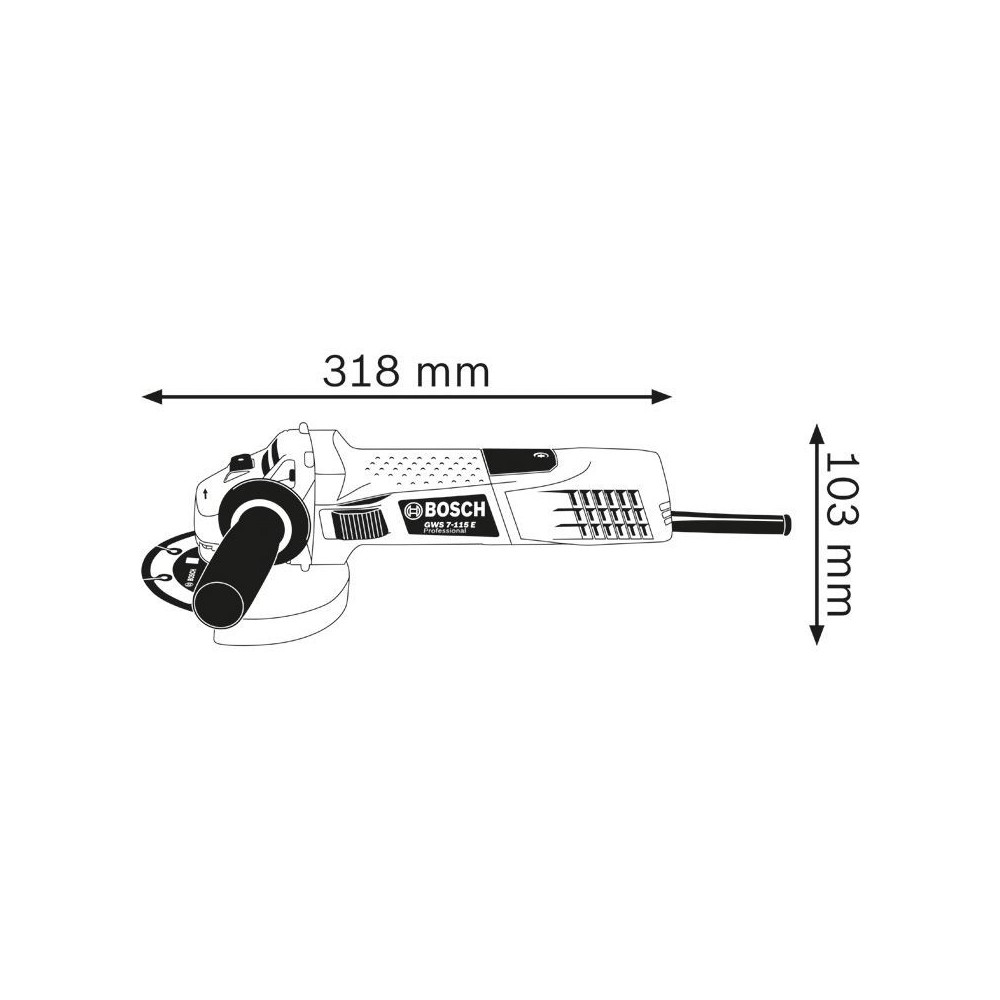 GWS 7-115 PROFESSIONAL - 720W WINKELSCHLEIFER Ø 115 MM () 0.601.388.107 BOSCH Dinamitek 4