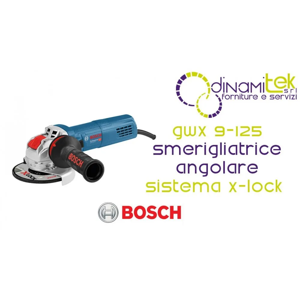 0.601.7B2.000 GWX 9-125 SMERIGLIATRICE ANGOLARE CON SISTEMA X-LOCK BOSCH Dinamitek 1