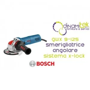 0.601.7B2.000 GWX 9-125 SMERIGLIATRICE ANGOLARE CON SISTEMA X-LOCK BOSCH Dinamitek 1