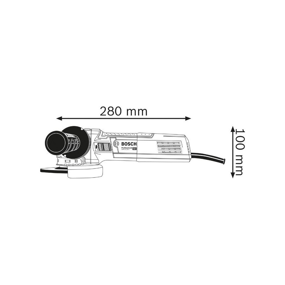 MEULEUSE D'ANGLE PROFESSIONNELLE GWX 9-125 S | 900 W, VERROUILLAGE EN X | VITESSE VARIABLE Dinamitek 3