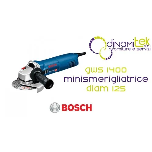 0.601.824.800 GWS 1400 S MINISMERIGLIATRICE diam 125 BOSCH Dinamitek 1