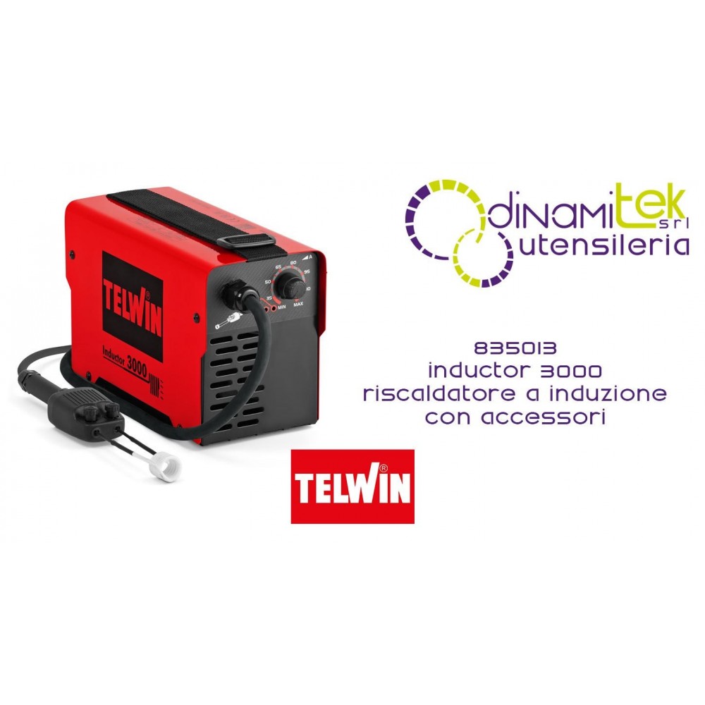 TELWIN 835013 INDUCTOR 3000 RISCALDATORE A INDUZIONE CON ACCESSORI Dinamitek 1
