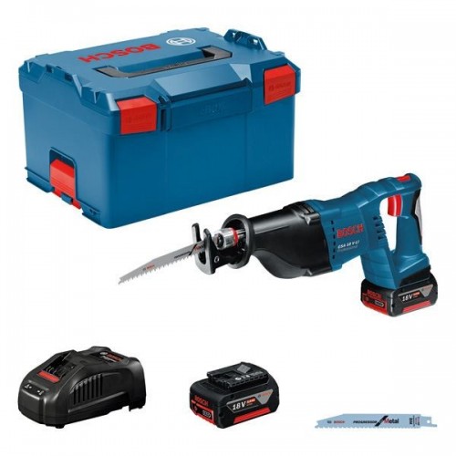 SIERRA ALTERNATIVA INALáMBRICA BOSCH GSA 18V-LI | 18 V, DOS BATERíAS DE 5 AH Y L-BOXX Dinamitek 2