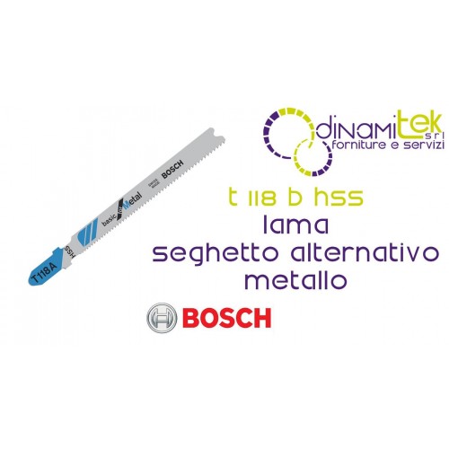 2.608.631.014-720 T 118 B HSS LAMA SEGHETTO ALTERNATIVO PER METALLO conf 5 pz BOSCH Dinamitek 1
