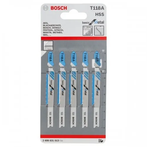 T 118 B BASIS-METALLSäGEBLATT | 92 MM HSS | 5-TEILIGES SET FüR BLECH Dinamitek 2