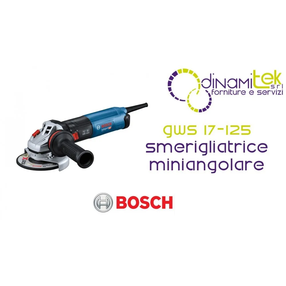 AMOLADORA ANGULAR GWS 17-125 1700 W, Ø125 MM, CONTROL DE RETROCESO (0,60 X 1,7 X 0,200) Dinamitek 1