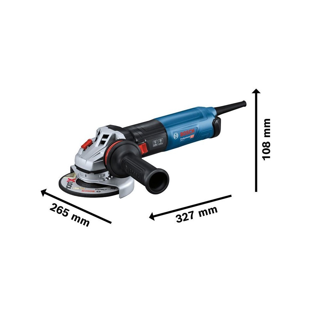 AMOLADORA ANGULAR GWS 17-125 1700 W, Ø125 MM, CONTROL DE RETROCESO (0,60 X 1,7 X 0,200) Dinamitek 4