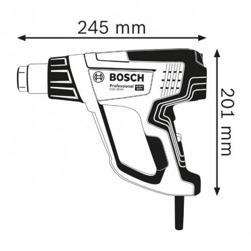 PISTOLET THERMIQUE PROFESSIONNEL GHG 20-63 2000 W - 630 °C (0,601,2A6,200) Dinamitek 3