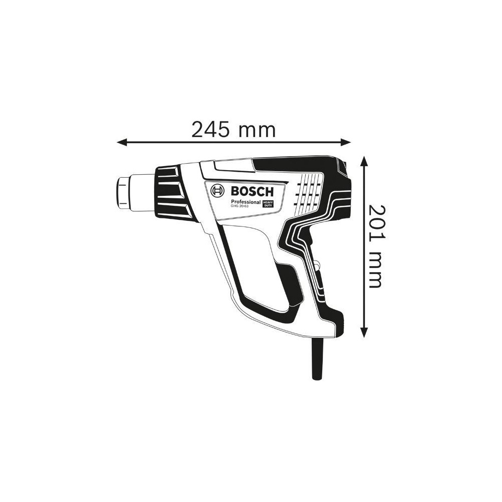 PISTOLA DE CALOR PROFESIONAL GHG 20-63 DE 2000 W, 630 °C (0,601,2 A 6,200) Dinamitek 3