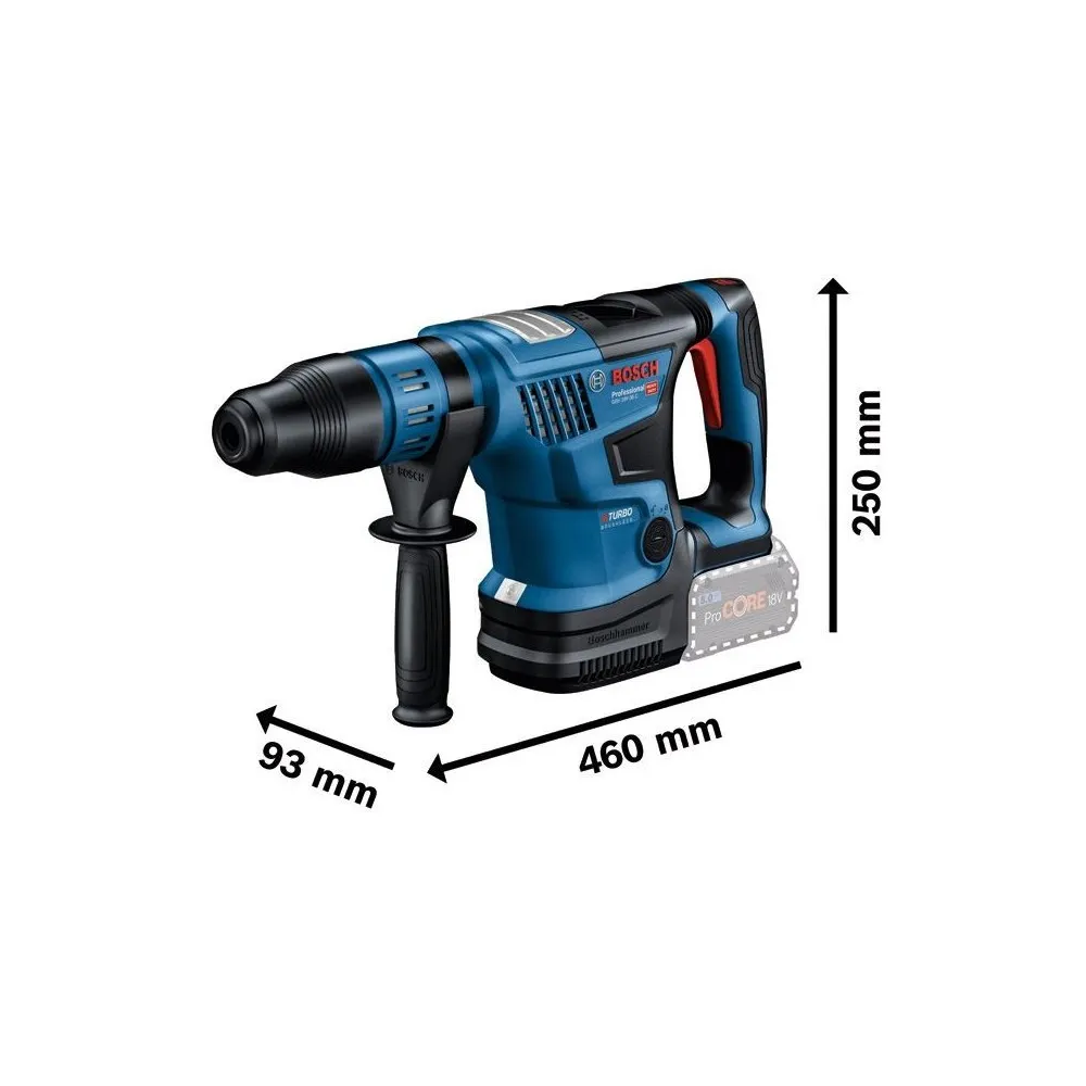 GBH 18V-36C SDS MAX 7J TWIN TURBO HAMMER DRILL WITH 2X8AH BATTERIES (0.611.915.002) Dinamitek 4