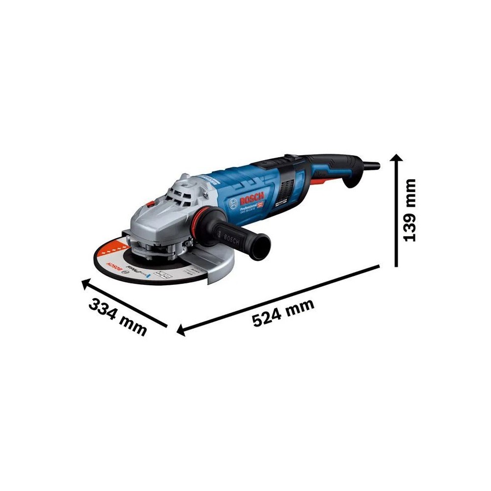 GWS 30-230 B PROFESSIONAL | MEULEUSE D'ANGLE SANS BALAIS 2800 W | 230 MM Dinamitek 3