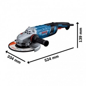 AMOLADORA ANGULAR SIN ESCOBILLAS GWS 30-230 B PROFESIONAL DE 2800 W Y 230 MM Dinamitek 3