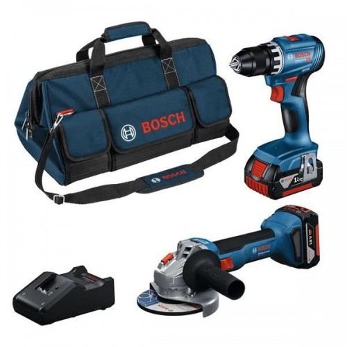 0.615.A50.07N 18V GSR + GWS + 2X4.0AH + GAL SET DI 2 UTENSILI DA 18 V BOSCH Dinamitek 2