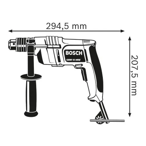 BOSCH GBM 13 HRE PROFESSIONAL DRILL | 550W HIGH-TORQUE DRILL FOR EXTREME DRILLING Dinamitek 3