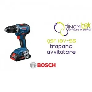 GSR 18V-55 PROFESSIONAL | 18V BRUSHLESS DRILL DRIVER | 55 NM Dinamitek 1