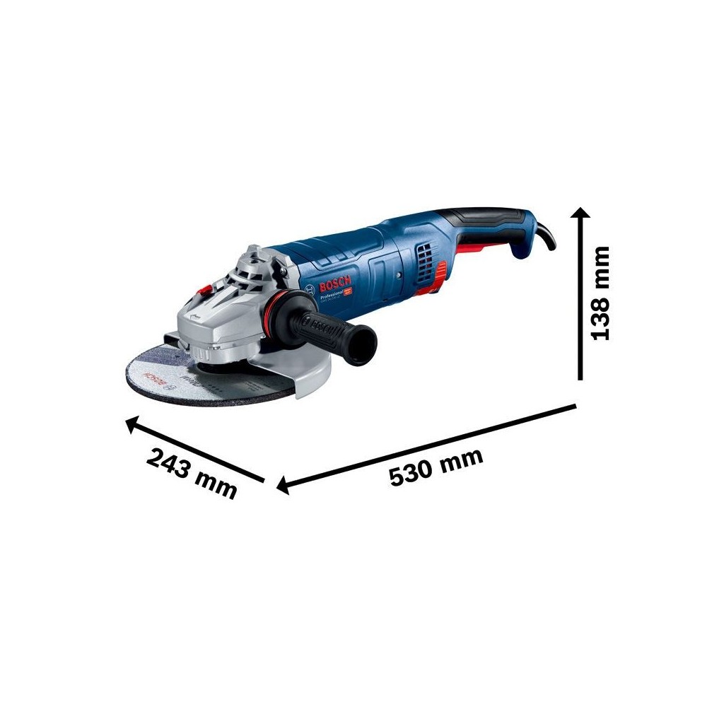 AMOLADORA PROFESIONAL GWS 24-230 JZ DE 2400 W | TECNOLOGíA ANTIPOLVO CYCLON Dinamitek 3