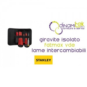 DESTORNILLADOR STANLEY FATMAX CON AISLAMIENTO VDE | HOJAS INTERCAMBIABLES | JUEGO DE 10 PIEZAS Dinamitek 1