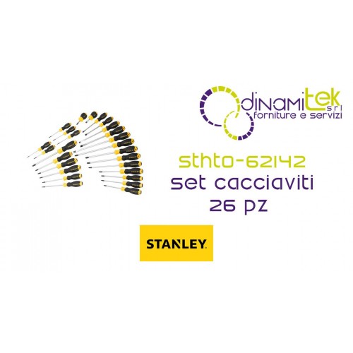 26-PIECE SCREWDRIVER SET | CR-V STEEL | BENCH STAND STHT0-62142 STANLEY Dinamitek 1