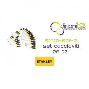 26-PIECE SCREWDRIVER SET | CR-V STEEL | BENCH STAND STHT0-62142 STANLEY Dinamitek 1