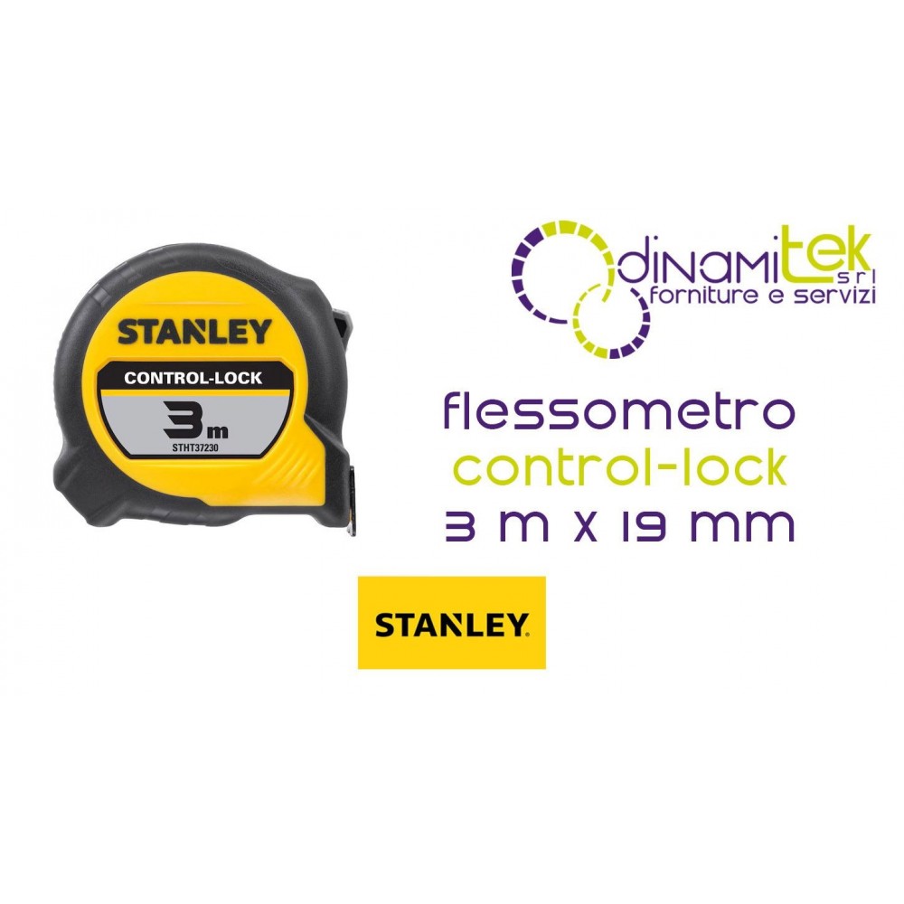 MèTRE RUBAN STANLEY CONTROL-LOCK 3M | 19 MM | PROTECTION DE LAME | CLASSE II Dinamitek 1
