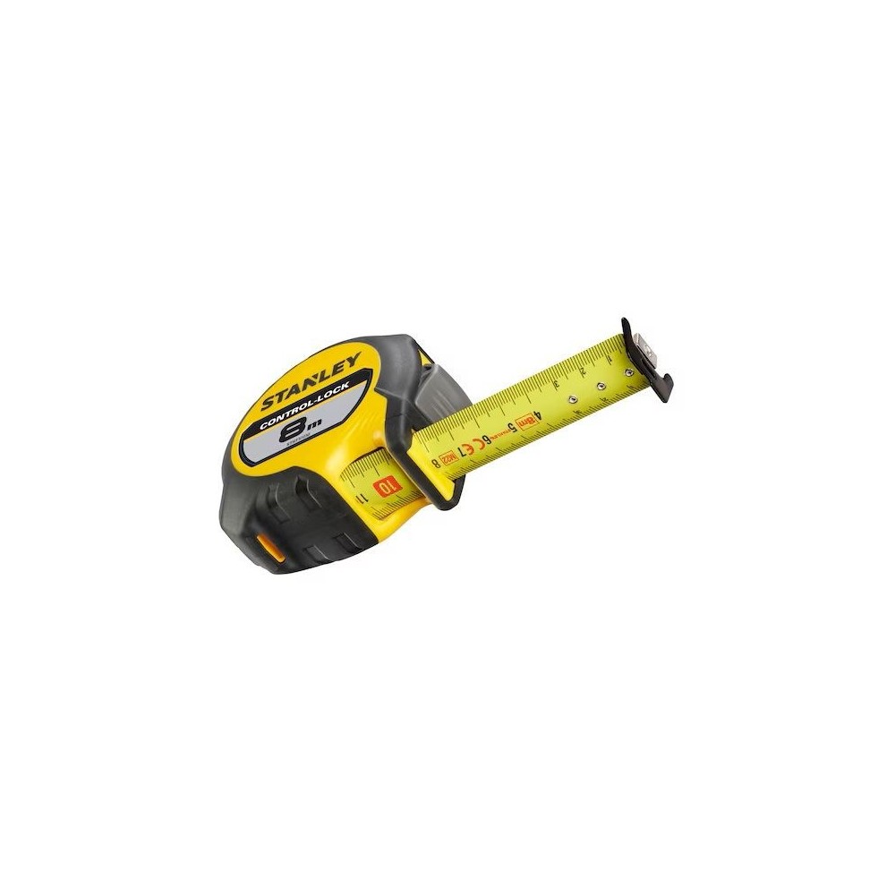 CINTA MéTRICA STANLEY CONTROL-LOCK DE 8 M Y 25 MM | BLADE ARMOR | CLASE II Dinamitek 2