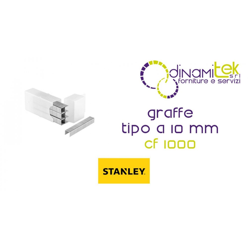 HEFTKLAMMERN TYP A | 10 MM | 1000 STüCK | VERZINKTER STAHL 1-TRA206T STANLEY Dinamitek 1