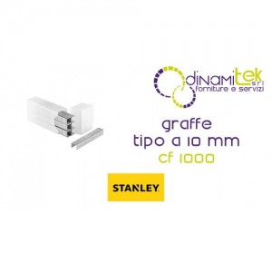 GRAPAS TIPO &QUOT;A&QUOT; | 10 MM | 1000 PIEZAS | ACERO GALVANIZADO 1-TRA206T STANLEY Dinamitek 1