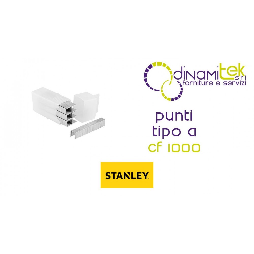 HEFTKLAMMERN TYP A | 1000 STüCK | VERZINKTER STAHL 1-TRA208T STANLEY Dinamitek 1