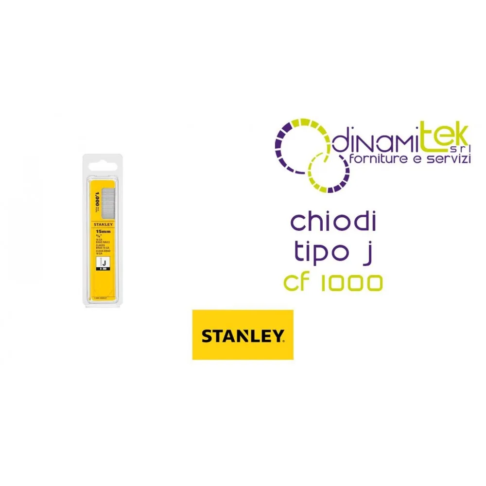 CLOUS DE TYPE J | 1000 PIèCES | ACIER GALVANISé 1-SWK-BN0625T STANLEY Dinamitek 1