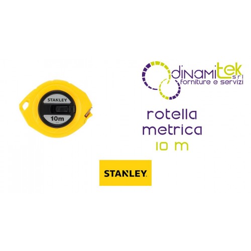 RUEDA DE CINTA DE ACERO DE 10 M | CARCASA LIGERA DE ABS | CLASE II 0-34-102 STANLEY Dinamitek 1