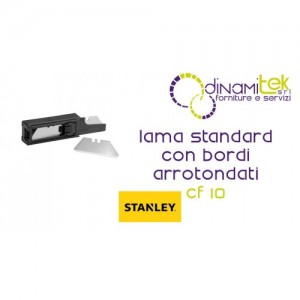 JUEGO DE 10 CUCHILLAS | PUNTA REDONDEADA | SEGURIDAD | 0,60 MM 2-11-987 STANLEY Dinamitek 1