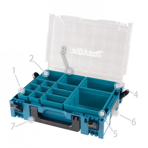 MAKITA MAKOR1 - ORGANISATEUR MAKPAC AVEC 13 COMPARTIMENTS - 191X80-2 Dinamitek 3