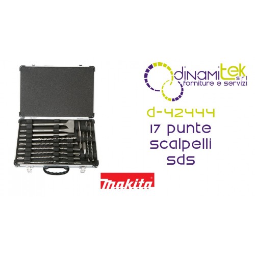 MAKITA D-42444 - 17-PIECE SDS-PLUS DRILL BIT AND CHISEL SET IN ALUMINUM CASE Dinamitek 6