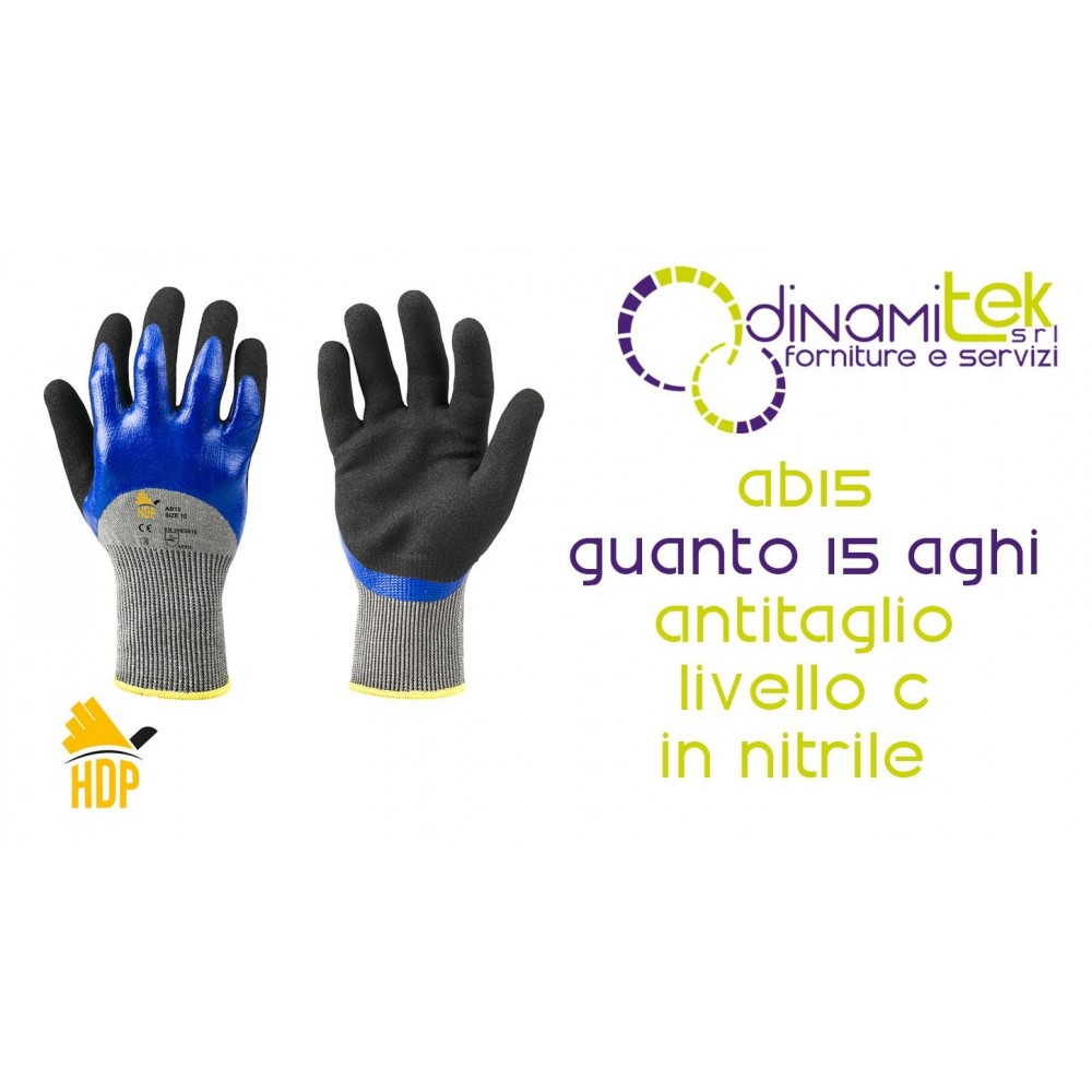 AB15 SOCIM CUT-RESISTANT GLOVE IN NITRILE AND HIGH-TENACITY FIBRES Dinamitek 1