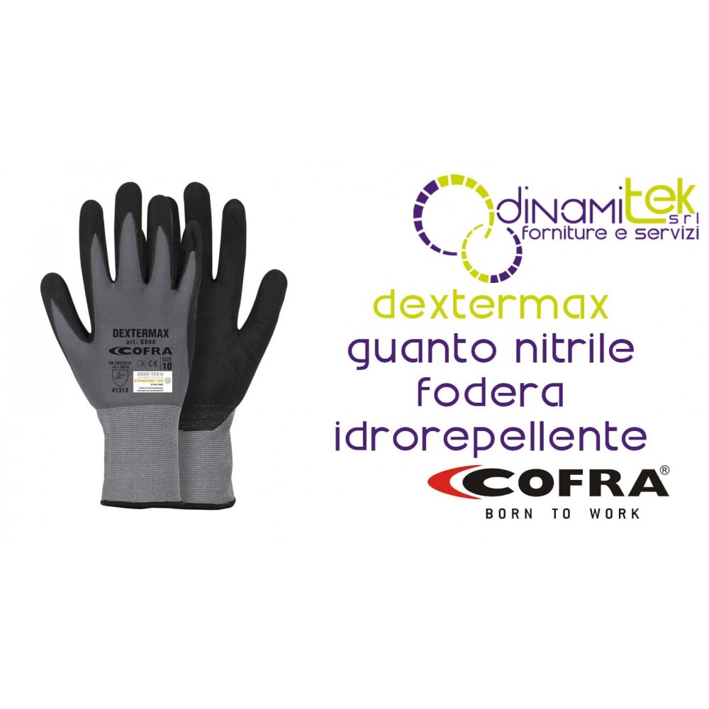 GANT COFRA DEXTERMAX : PROTECTION MéCANIQUE ET DOUBLURE DéPERLANTE Dinamitek 1
