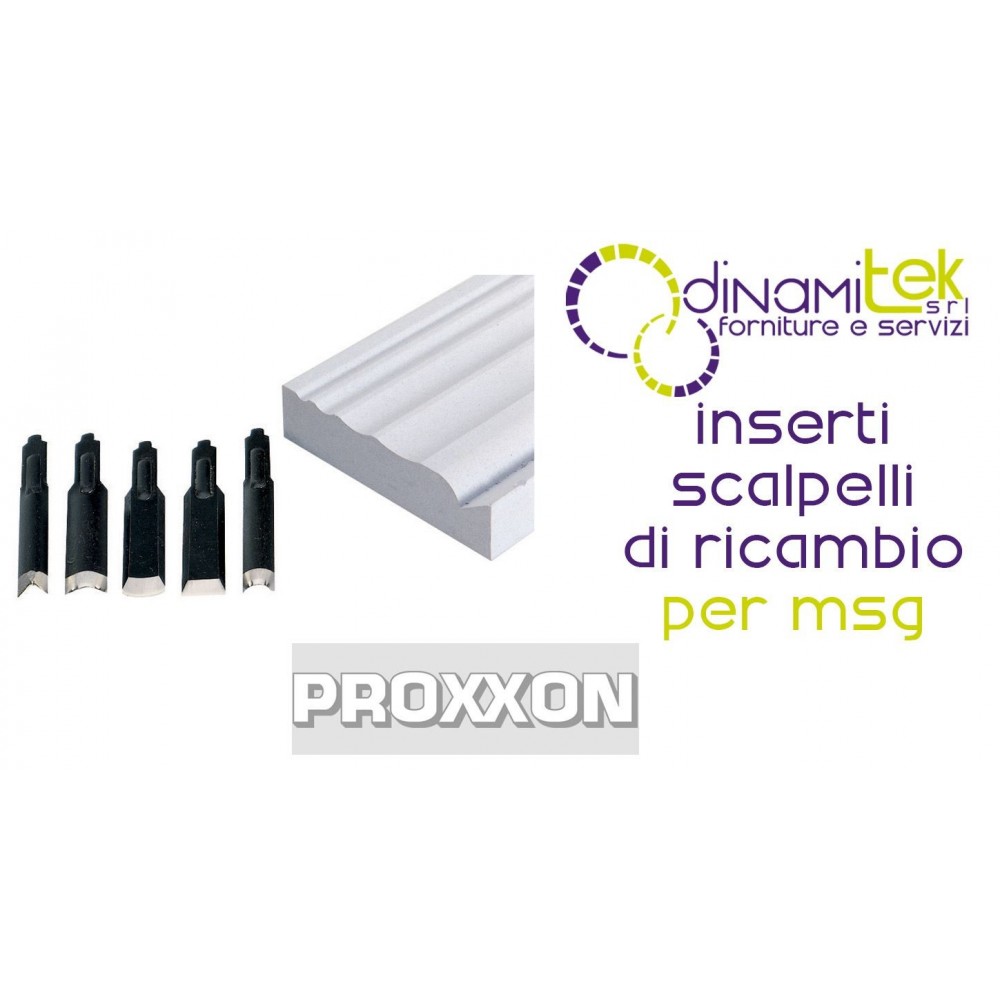 INSERTOS DE CINCEL DE REPUESTO PROXXON 28572 PARA MSG (JUEGO DE 5) Dinamitek 1