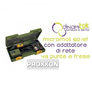 JUEGO DE TALADRO DE COLUMNA CON FUENTE DE ALIMENTACIóN Y 43 ACCESORIOS MICROMOT 60/EF PROXXON Dinamitek 1
