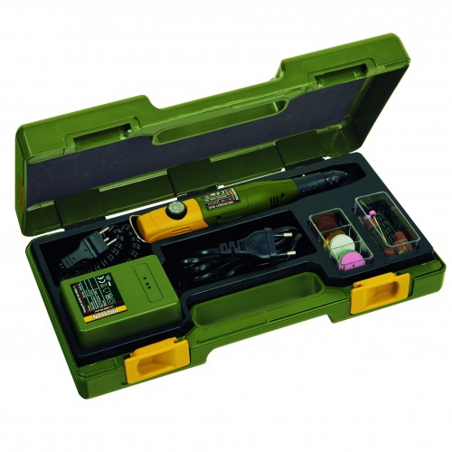 JUEGO DE TALADRO DE COLUMNA CON FUENTE DE ALIMENTACIóN Y 43 ACCESORIOS MICROMOT 60/EF PROXXON Dinamitek 2