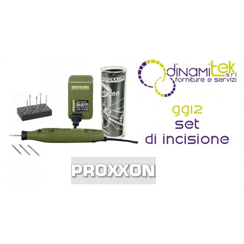 KIT DE GRAVURE PROXXON GG 12 - COMPLET AVEC VERRE ET ACCESSOIRES Dinamitek 1