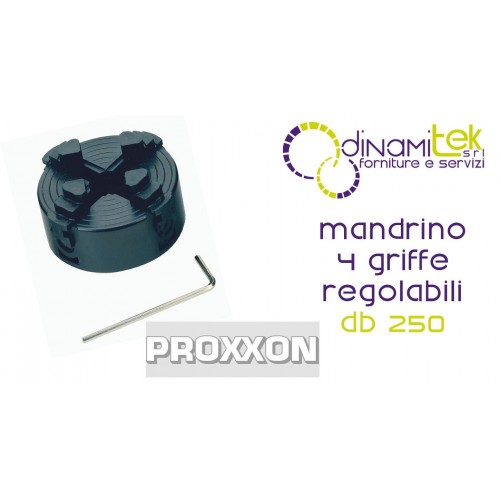 27024 4-JAW CHUCK FOR DB 250 PROXXON - SINGLE ADJUSTMENT Dinamitek 1