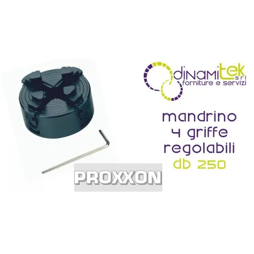27024 MANDRIL DE 4 MORDAZAS PARA DB 250 PROXXON - AJUSTE SIMPLE Dinamitek 1