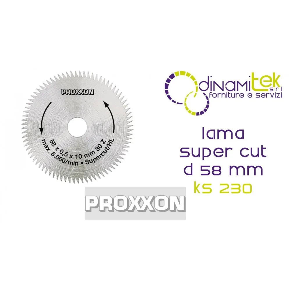 LAME DE COUPE ULTRA-PERFORMANTE - Ø 58 MM POUR SCIE CIRCULAIRE KS 230 28014 PROXXON Dinamitek 1